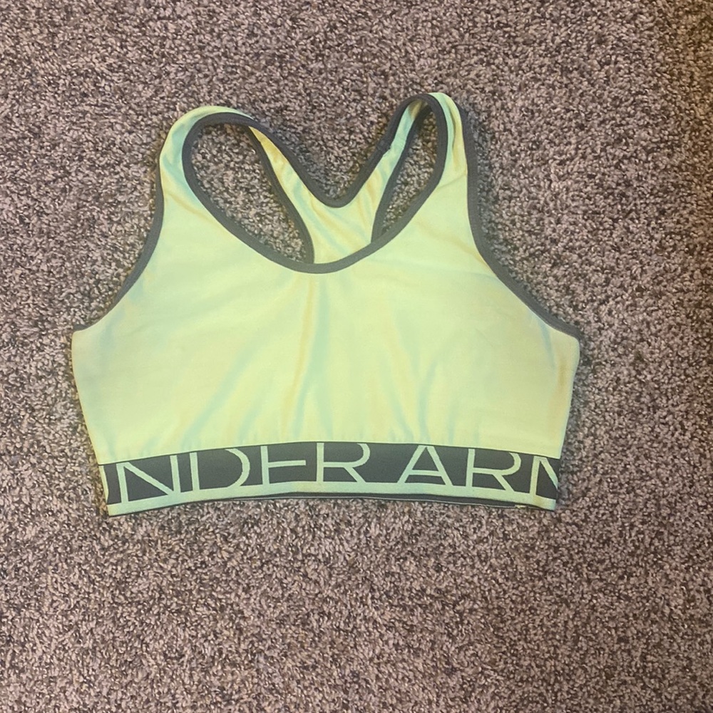 Neon green Under Armour Sports Bra